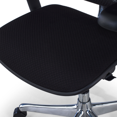 ergonomischer burostuhl schwarz schwarzes gestell mit gepolstertem sitz stoff 5d verstellbare armlehnen kopfstutze 7