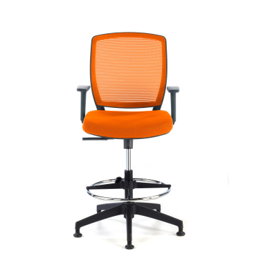 ergonomischer hocker orange hocker netzstoff 1d verstellbare armlehnen 3