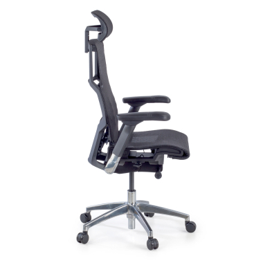ergonomischer burostuhl schwarz schwarzes gestell netzstoff 5d verstellbare armlehnen lordosenstutze kopfstutze 7