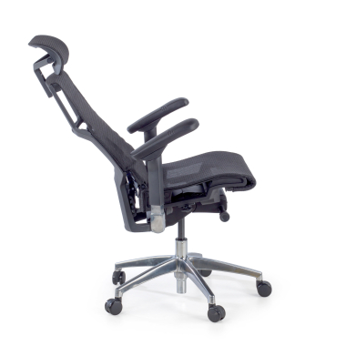 ergonomischer burostuhl schwarz schwarzes gestell netzstoff 5d verstellbare armlehnen lordosenstutze kopfstutze 5