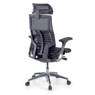 ergonomischer burostuhl schwarz schwarzes gestell netzstoff 5d verstellbare armlehnen lordosenstutze kopfstutze 8