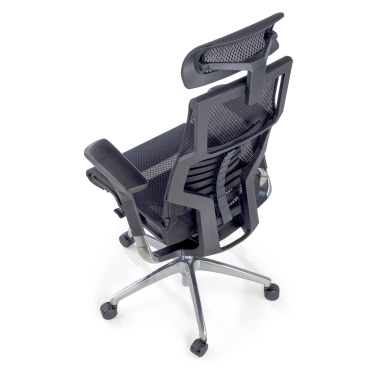 ergonomischer burostuhl schwarz schwarzes gestell netzstoff 5d verstellbare armlehnen lordosenstutze kopfstutze 9