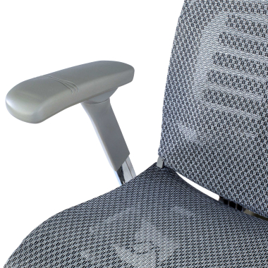 ergonomischer burostuhl grau weisse struktur netzstoff 5d verstellbare armlehnen lordosenstutze kopfstutze 9