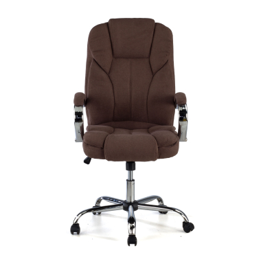 chefsessel braun polsterung stoff gepolsterte armlehnen 3