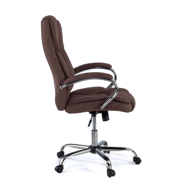 chefsessel braun polsterung stoff gepolsterte armlehnen 4