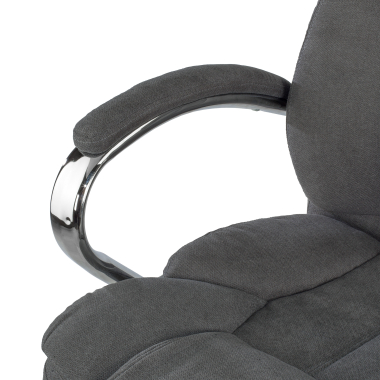 chefsessel grau polsterung stoff gepolsterte armlehnen 9