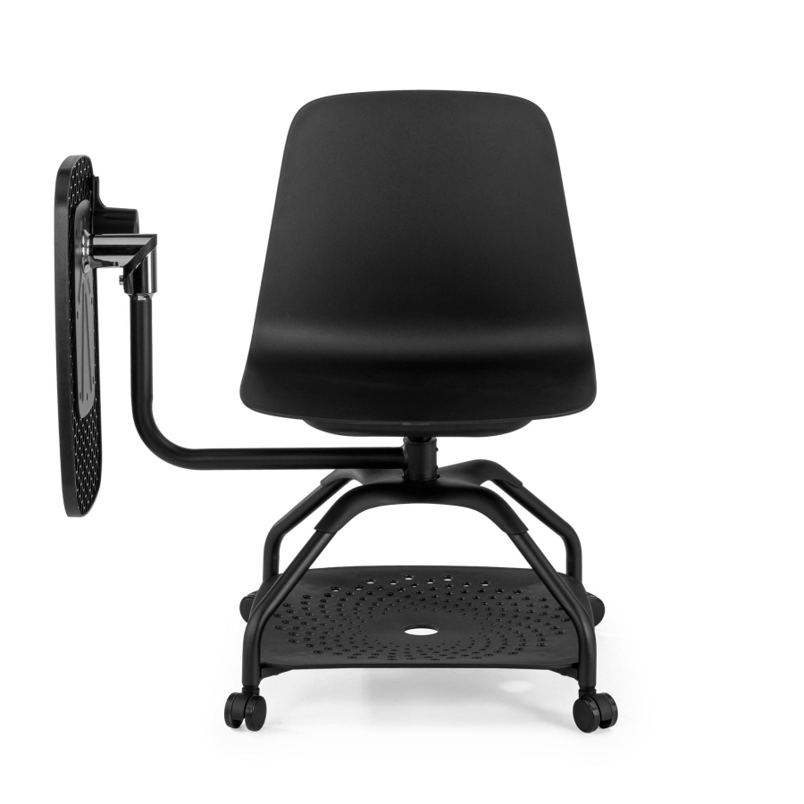 Stuhl mit Schreibplatte Step, für Seminar- und Schulungsbereiche, 360º drehbar