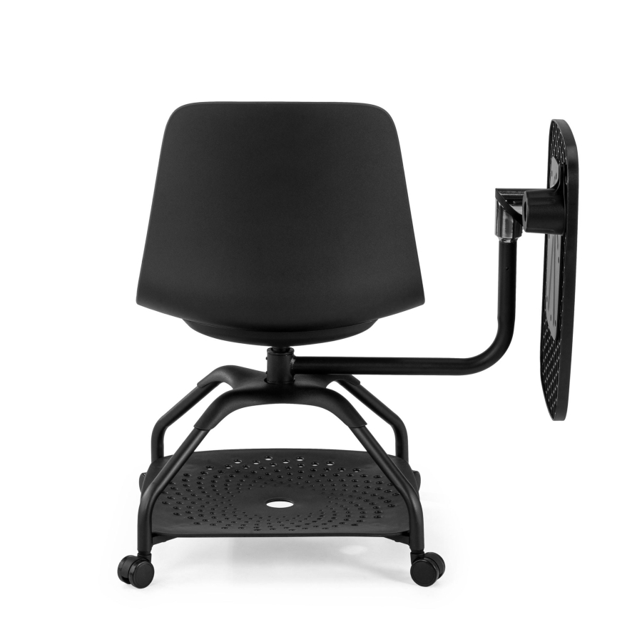 Stuhl mit Schreibplatte Step, für Seminar- und Schulungsbereiche, 360º drehbar