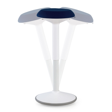 ergonomischer hocker weiss blau activepro stoff ohne armlehnen 1