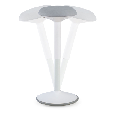 ergonomischer hocker weiss grau activepro stoff ohne armlehnen 1