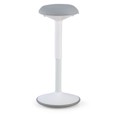 ergonomischer hocker weiss grau activepro stoff ohne armlehnen 3
