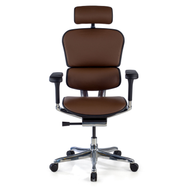 chefsessel braun schwarze struktur naturleder naturleder 5d verstellbare armlehnen kopfstutze 3