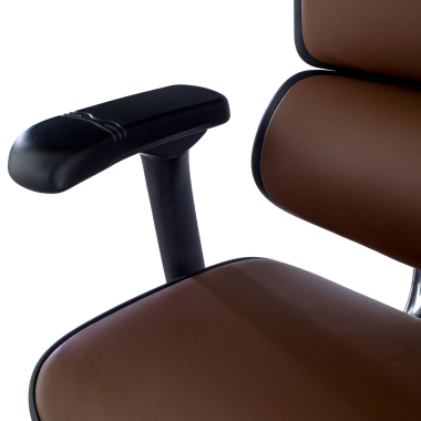 chefsessel braun schwarze struktur naturleder naturleder 5d verstellbare armlehnen kopfstutze 9