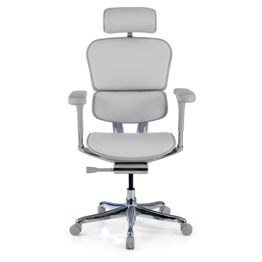 chefsessel weiss grau schwarze struktur naturleder naturleder 5d verstellbare armlehnen kopfstutze 3