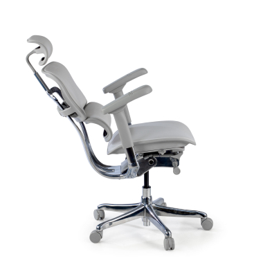 chefsessel weiss grau schwarze struktur naturleder naturleder 5d verstellbare armlehnen kopfstutze 5