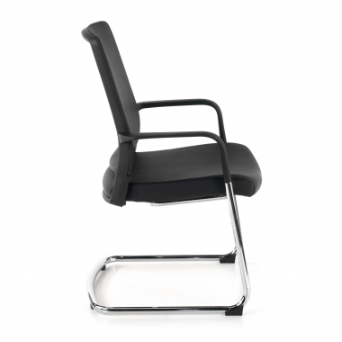 Freischwinger Stuhl Bali, ergonomische Rückenlehne, Kunstleder 210665 - (Outlet)