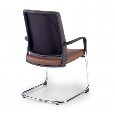Freischwinger Stuhl Bali, ergonomische Rückenlehne, Kunstleder 210680 - (Outlet)