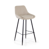 Gepolsterter Hocker Giselle, Ergonomisch und Schwarzes Gestell 210938 - (Outlet)