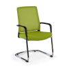 Freischwinger Stuhl Bali, ergonomische Rückenlehne, Kunstleder