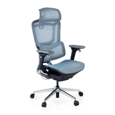 ergonomischer burostuhl blau valkyr netzstoff 4d verstellbare armlehnen doppelte lordosenstutze kopfstutze 1