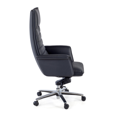 chefsessel schwarz essen naturleder feste armlehnen 6