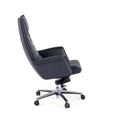 chefsessel schwarz essen naturleder feste armlehnen 7