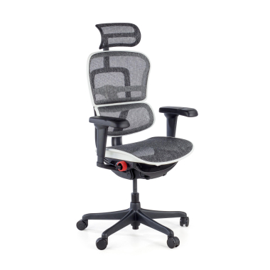 gaming stuhl weiss schwarze struktur gaming netzstoff 5d verstellbare armlehnen lordosenstutze kopfstutze 1