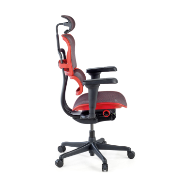 gaming stuhl rot schwarze struktur gaming netzstoff 5d verstellbare armlehnen lordosenstutze kopfstutze 7