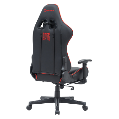 gaming stuhl rot epic kunstleder bewegliche armlehnen lumbal und nackenkissen kopfstutze ausziehbare fussstutze 8
