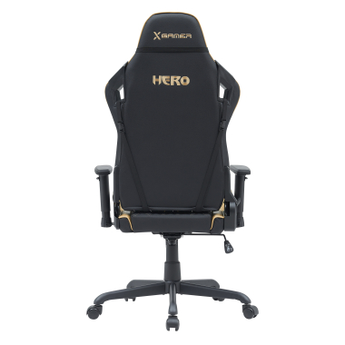 gaming stuhl gelb hero kunstleder bewegliche armlehnen lumbal und nackenkissen kopfstutze 6