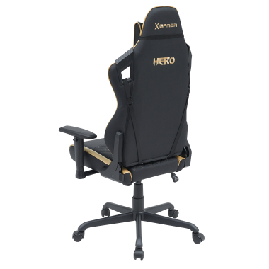 gaming stuhl gelb hero kunstleder bewegliche armlehnen lumbal und nackenkissen kopfstutze 8