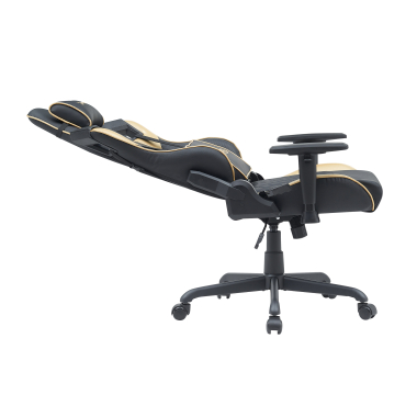 gaming stuhl gelb hero kunstleder bewegliche armlehnen lumbal und nackenkissen kopfstutze 5