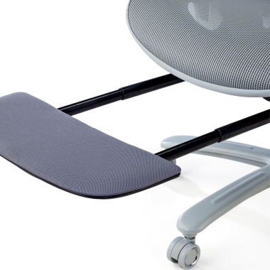 ergonomischer burostuhl weiss grau weisse struktur netzstoff 3d verstellbare armlehnen kopfstutze ausziehbare fussstutze 9