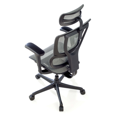 ergonomischer burostuhl grau burostuhl netzstoff 3d verstellbare armlehnen lordosenstutze kopfstutze 9