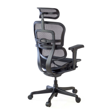 ergonomischer burostuhl schwarz schwarzes gestell netzstoff 4d verstellbare armlehnen lordosenstutze kopfstutze 9
