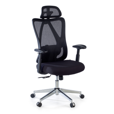 ergonomischer burostuhl schwarz matrix netzstoff bewegliche armlehnen lordosenstutze kopfstutze 1
