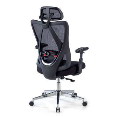 ergonomischer burostuhl schwarz matrix netzstoff bewegliche armlehnen lordosenstutze kopfstutze 9
