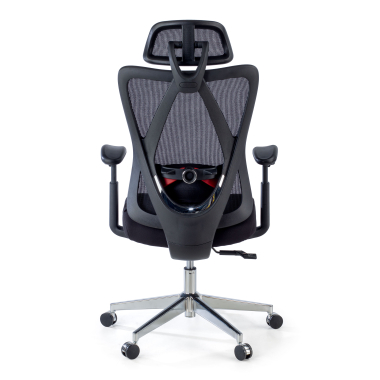 ergonomischer burostuhl schwarz matrix netzstoff bewegliche armlehnen lordosenstutze kopfstutze 6