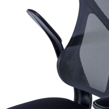burostuhl schwarz raptor netzstoff hochklappbare armlehnen 7