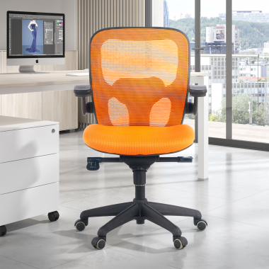 outlet burostuhl orange amira netzstoff bewegliche armlehnen 2