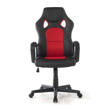 outlet burostuhl rot montmelo kunstleder feste armlehnen 3
