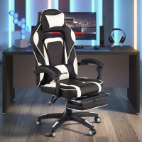 Gaming Stuhl Logan, synchronisierten Armlehnen, mit Fußstütze 210905 - (Outlet)