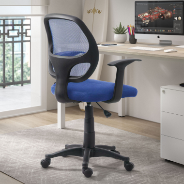 outlet burostuhl blau one netzstoff feste armlehnen 2